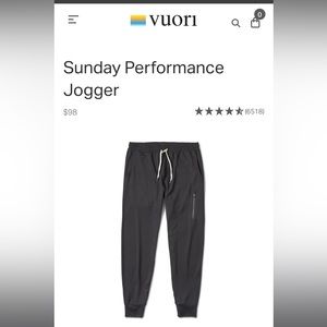 Vuori Mens Sunday Performance Jogger XXL